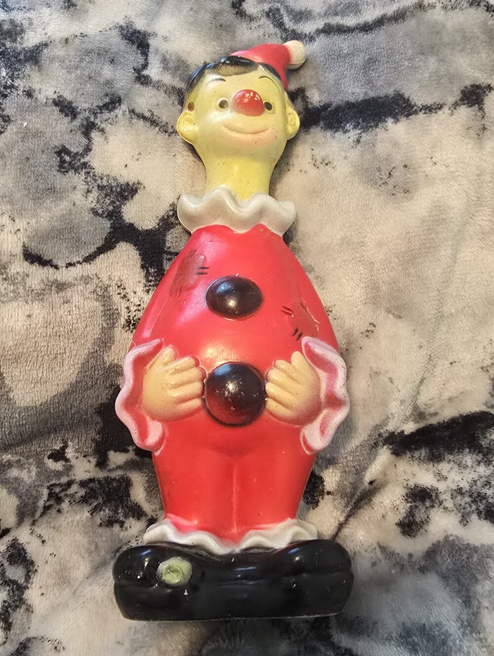 Vintage Plastic Clown Bank Hong Kong 9.5" Damage Crack/Hole Bottom